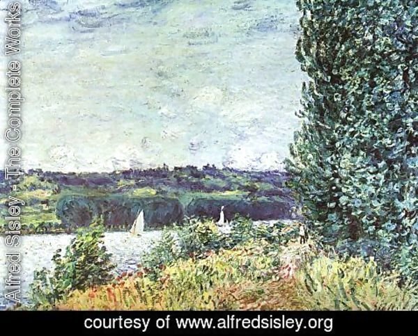 Alfred Sisley - The Banks of the Seine- Wind Blowing 1894