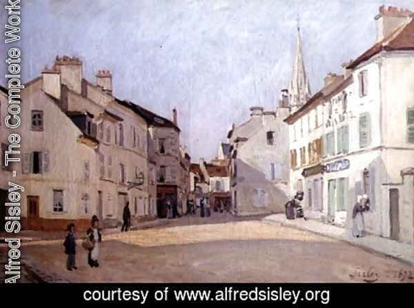 Alfred Sisley - Rue de la Chaussee at Argenteuil, 1872