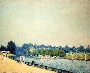 Alfred Sisley - The Road to Hampton Court, 1874