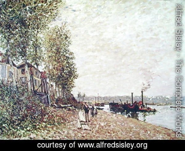 Alfred Sisley - Steam Boats on the Loing at Saint-Mammes, 1877