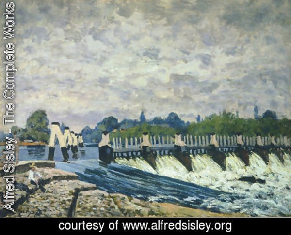 Alfred Sisley - Molesey Weir Hampton Court, 1874
