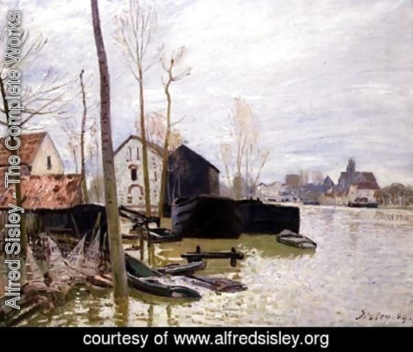 Alfred Sisley - The Floods at Moret-sur-Loing, 1889