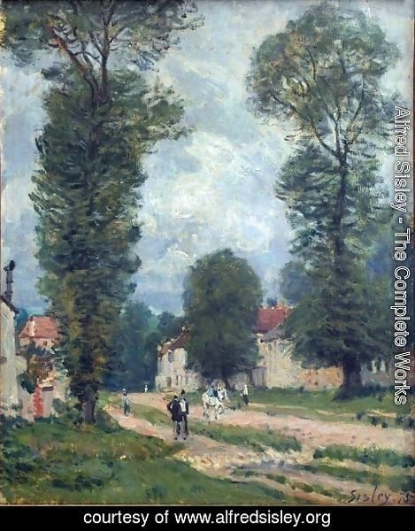 Alfred Sisley - The Road to Marly-le-Roi, or The Road to Versailles, 1875