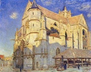 Alfred Sisley - The Church at Moret, Frosty Weather, 1893