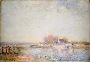 Alfred Sisley - River Scene with Ducks, 1881