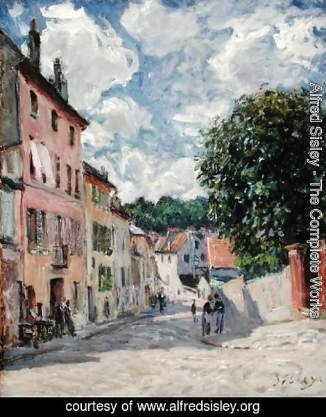 Alfred Sisley - A Street, possibly in Port-Marly, 1876