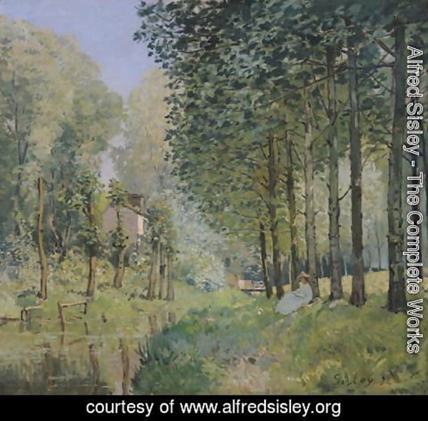 Alfred Sisley - The Rest by the Stream. Edge of the Wood, 1872