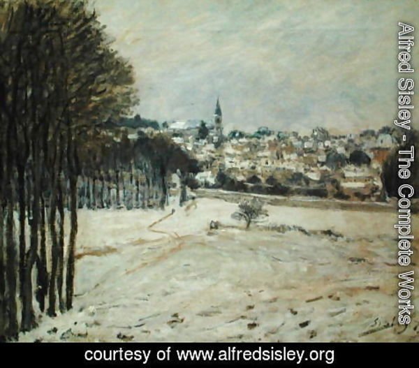 Alfred Sisley - The Snow at Marly-le-Roi, 1875
