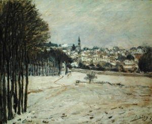 Alfred Sisley - The Snow at Marly-le-Roi, 1875