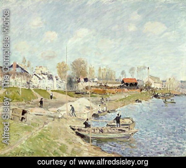 Alfred Sisley - The Quay at Sable near Port-Marly, 1875