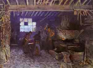 Alfred Sisley - The Forge at Marly-le-Roi, Yvelines, 1875