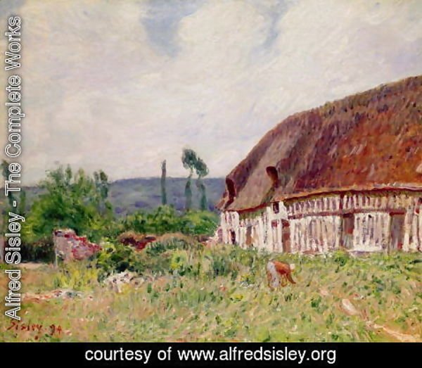 Alfred Sisley - Thatched Cottage in Normandy, 1894
