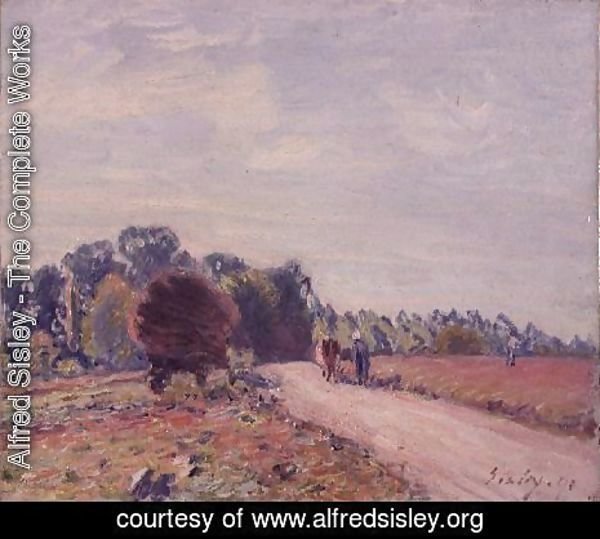 Alfred Sisley - The Road through the Meadows, Morning, 1891