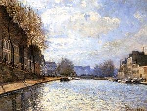 Alfred Sisley - View of the Canal Saint-Martin, Paris, 1870