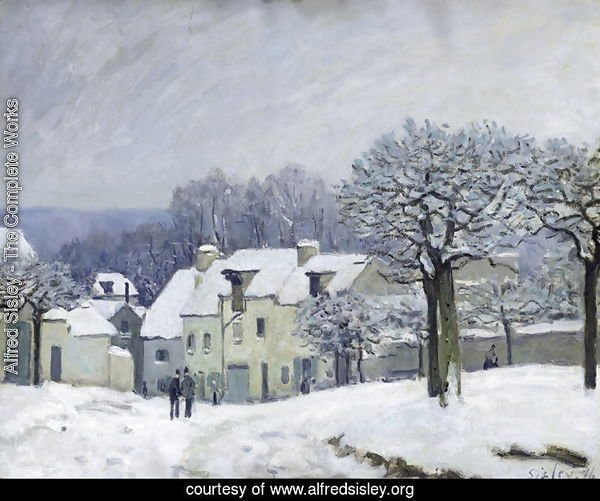 The Place du Chenil at Marly-le-Roi, Snow, 1876