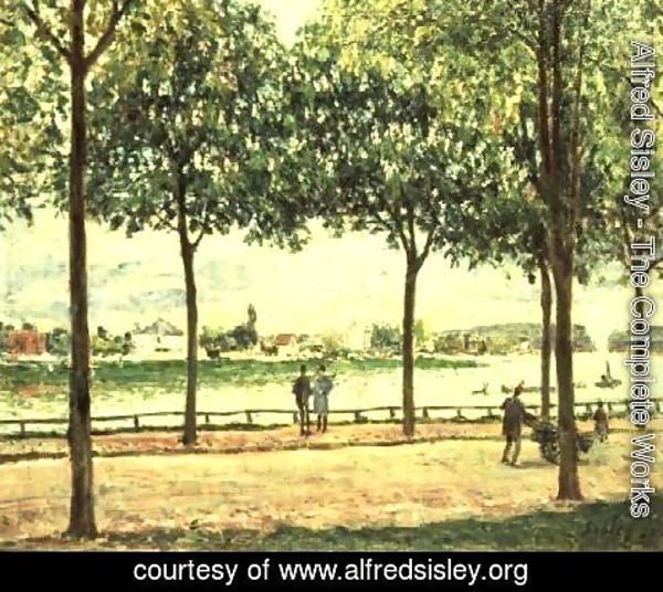 Alfred Sisley - Street of Spanish Chestnut Trees by the River, 1878