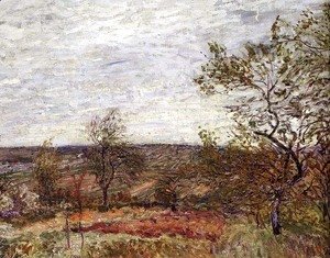 Alfred Sisley - Windy Day at Veneux, 1882