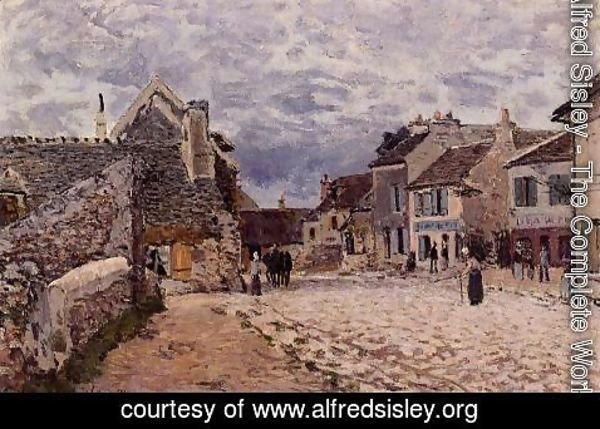 Alfred Sisley - Village Street - Grey Weather