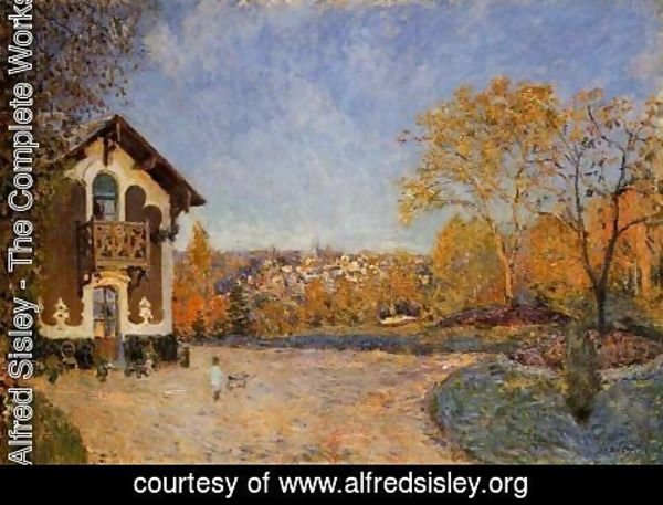 Alfred Sisley - View of Marly-le-Roi from House at Coeur-Colant