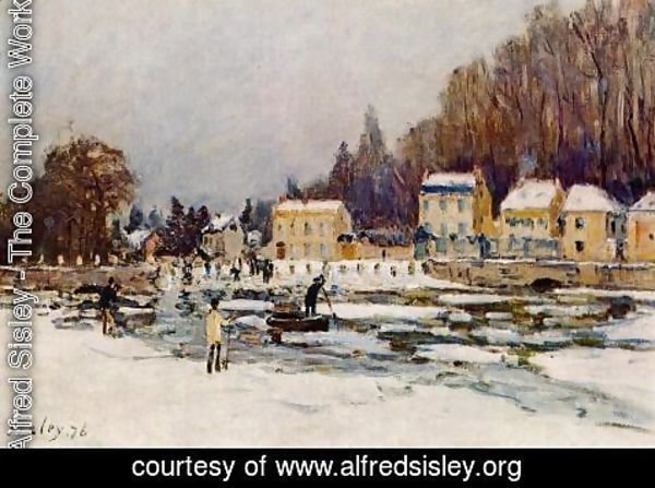 Alfred Sisley - The Blocked Seine at Port-Marly