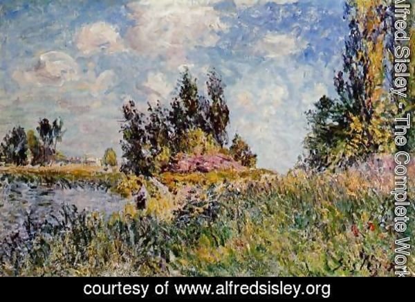 Alfred Sisley - Landscape - The Banks of the Loing at Saint-Mammes