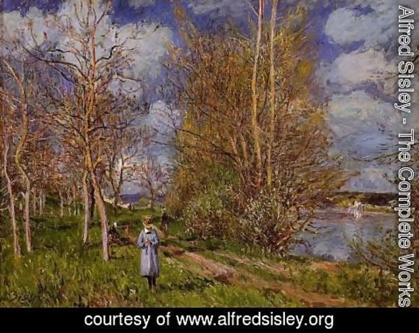 Alfred Sisley - The Small Meadow In Spring - By