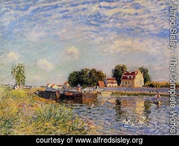 Alfred Sisley - Saint-Mammes, Ducks on Canal