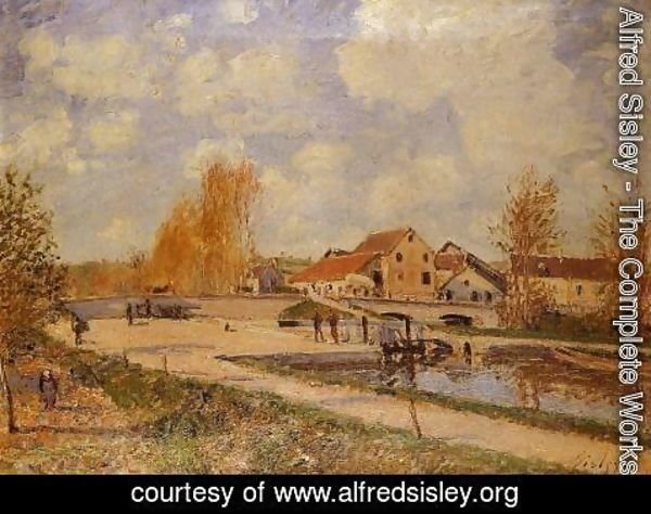 Alfred Sisley - The Bourgogne Lock at Moret, Spring