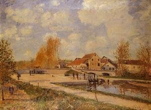 Alfred Sisley - The Bourgogne Lock at Moret, Spring
