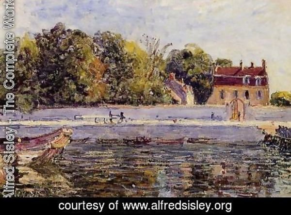 Alfred Sisley - Saint-Mammes - House on the Canal du Loing