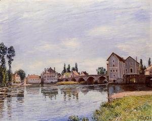 Alfred Sisley - The Loing Flowing under the Moret Bridge