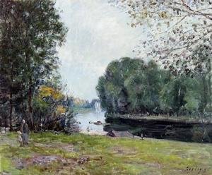 Alfred Sisley - A Turn of the River Loing, Summer