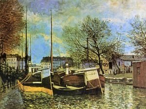 Alfred Sisley - Barges on the Saint-Martin Canal