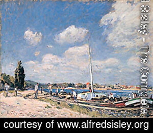 Alfred Sisley - Unloading the Barges at Billancourt