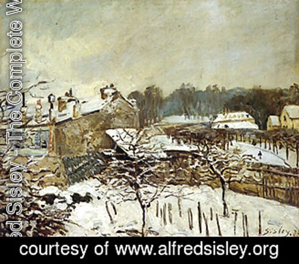 Alfred Sisley - Snow Effect at Louveciennes