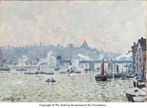 Alfred Sisley - View of the Thames: Charing Cross Bridge