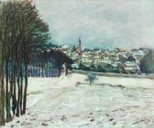 Alfred Sisley - Snow at Marly-Le-Roi I