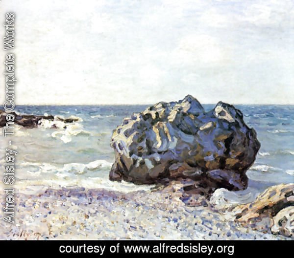 Alfred Sisley - Bay of long country with rock