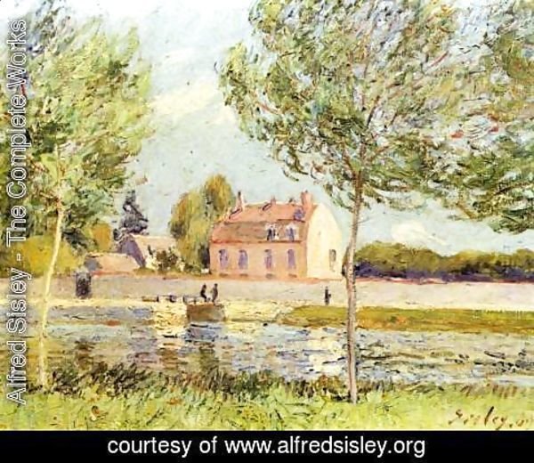 Alfred Sisley - Houses on the bank of Loing
