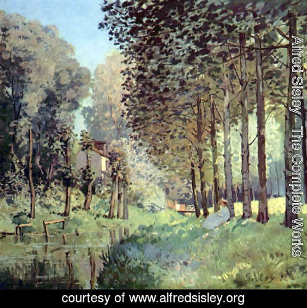 Alfred Sisley - Le repos au bord d'un ruisseau