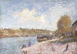 Alfred Sisley - La berge a Saint-Mammes