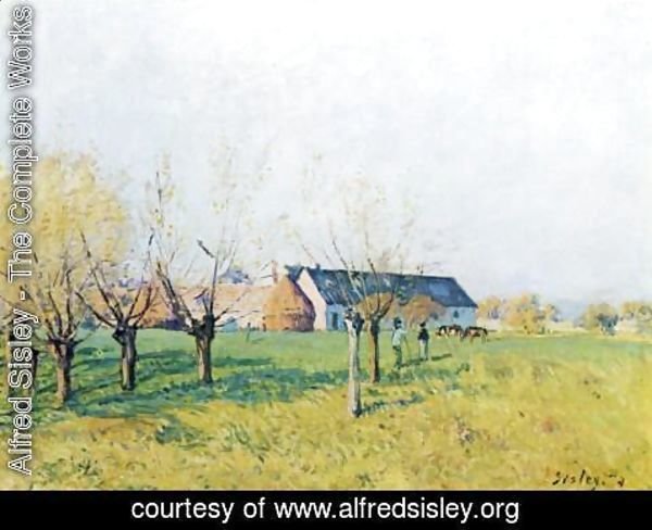 Alfred Sisley - Farmhouse at Hollenkaff