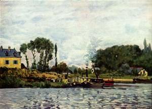 Alfred Sisley - Boote bei Bougival