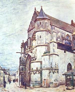 Alfred Sisley - Church at Moret after the Rain