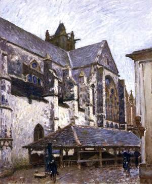The Old Church at Moret in Rain, Seen from the Transept
