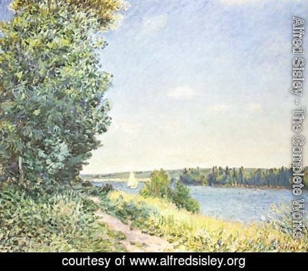 Alfred Sisley - Normandy, the water path, in the evening at Sahurs