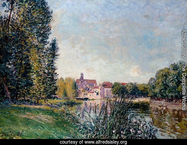 Loing River and Church at Moret