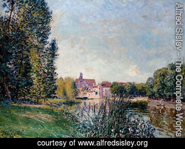 Alfred Sisley - Loing River and Church at Moret