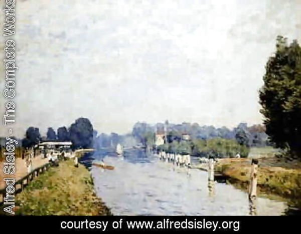 Alfred Sisley - Banks of rivers (the Thames Hampton Court, first week of October)