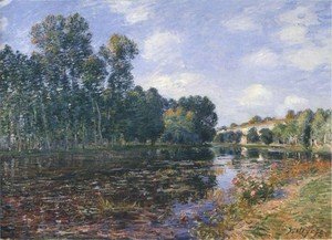 Alfred Sisley - Bend in the River Loing in Summer